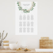 Rustic Summer Wedding Seating Chart Poster (Keuken)