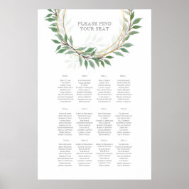 Rustic Summer Wedding Seating Chart Poster