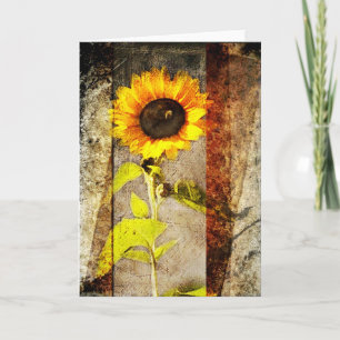 Rustic Sun Flower wenskaart Kaart