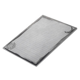  Rustic Sun Moon op Grunge Grunge Lined Notitieblok