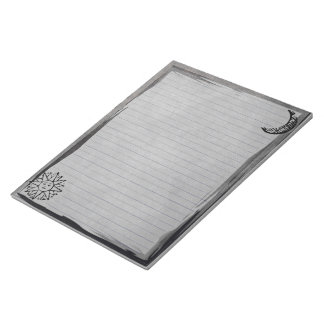  Rustic Sun Moon op Grunge Grunge Lined Notitieblok