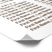 Rustic Sunflower 12 Tables Wedding Seating Chart Poster (Hoek)