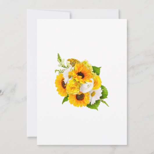 Rustic Sunflower 40th Birthday Party Kaart (Achterkant)