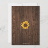 Rustic Sunflower 50th Birthday String Lights Kaart (Achterkant)
