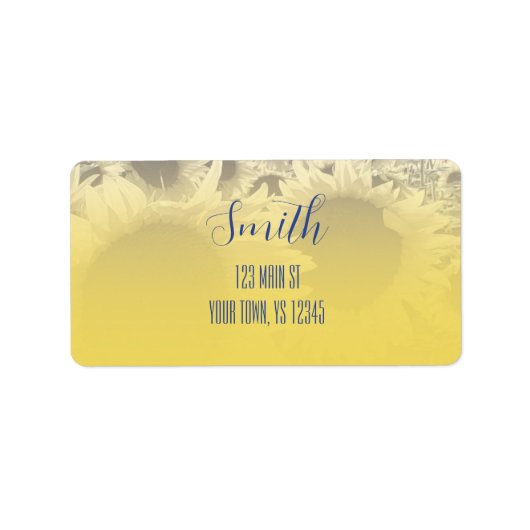 Rustic Sunflower Address Label (Voorkant)