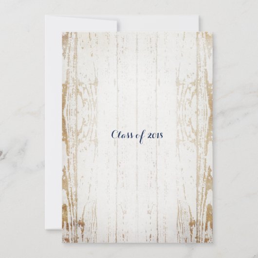 Rustic Sunflower Afstuderen Fotoaankondiging Kaart (Achterkant)