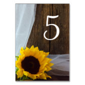 Rustic Sunflower and Barn Wood Country Wedding Kaart (Voorkant)