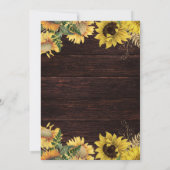 Rustic Sunflower and String Lights Wedding Bedankkaart (Achterkant)