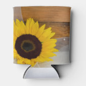 Rustic Sunflower and Veil country Wedding Favor Blikjeskoeler (Voorkant)