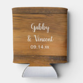 Rustic Sunflower and Veil country Wedding Favor Blikjeskoeler (Achterkant)