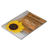 Rustic Sunflower and Veil country Wedding Notitieboek (Linkerzijde)