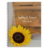 Rustic Sunflower and Veil country Wedding Notitieboek (Voorkant)