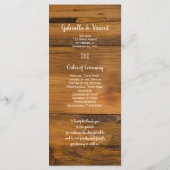 Rustic Sunflower and Veil country Wedding Programm Programmakaart (Achterkant)