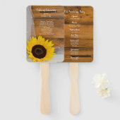 Rustic Sunflower and Veil Country Wedding Programs Handwaaier