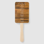 Rustic Sunflower and Veil Country Wedding Programs Handwaaier (Achterkant)