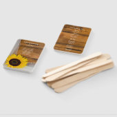 Rustic Sunflower and Veil Country Wedding Programs Handwaaier (Niet-gemonteerd)