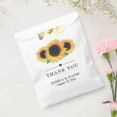 Rustic Sunflower Baby's Breath Eucalyptus Wedding Bedankzakje (Gezegeld)