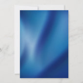 Rustic Sunflower & Baby's Breath Navy Blue Wedding Kaart (Achterkant)