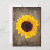 Rustic Sunflower Bachelorette Party Kaart (Achterkant)