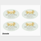 Rustic Sunflower Bakkerij | Custom Cottage Ovale Sticker (Vel)