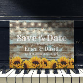 Rustic Sunflower Barn Wedding Save the Date Aankondigingskaart