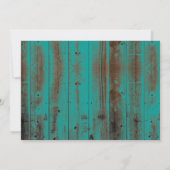 Rustic Sunflower Barrel Blauwgroen Barn Cowgirl Sw Kaart (Achterkant)