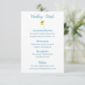 Rustic Sunflower Beauty Wedding Informatiekaartje (Staand voorkant)