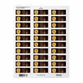 Rustic Sunflower Birthday Return Address Etiket (Full Sheet)