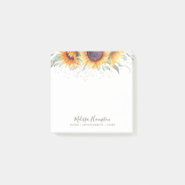 Rustic Sunflower Bloom | Aangepaste Floral Post-it® Notes