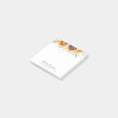Rustic Sunflower Bloom | Aangepaste Floral Post-it® Notes (Schuin)