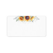 Rustic Sunflower Bloom | Blanco Etiket (Voorkant)