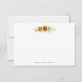 Rustic Sunflower Bloom | BRIEFPAPIER Notitiekaartje