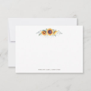 Rustic Sunflower Bloom BRIEFPAPIER Notitiekaartje