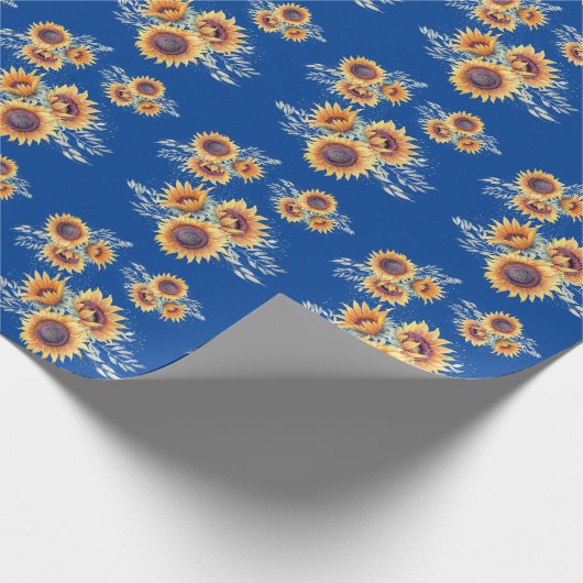 Rustic Sunflower Bloom | Cadeaupapier (Hoek)
