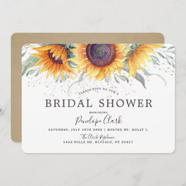 Rustic Sunflower Bloom | Florence-Vrijgezellenfees Kaart