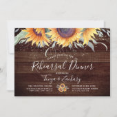 Rustic Sunflower Bloom | repetitief diner Kaart (Voorkant)