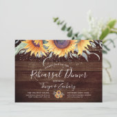 Rustic Sunflower Bloom | repetitief diner Kaart (Staand voorkant)