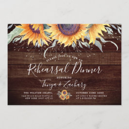 Rustic Sunflower Bloom | repetitief diner Kaart