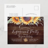 Rustic Sunflower Bloom | Uitnodiging voor de indie (Voorkant / Achterkant)