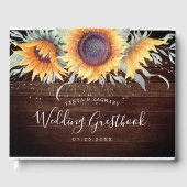 Rustic Sunflower Bloom | Weddenschap Gastenboek (Voorkant)