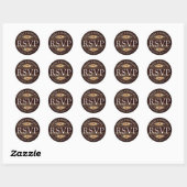 Rustic Sunflower Bloom | Weddenschap RSVP Ronde Sticker (Vel)