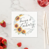 Rustic Sunflower Bloom | Weddenschap Servet (Insitu)