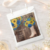 Rustic Sunflower Blue Rozen Boots Sweet 16 Bedankzakje (Geknipt)