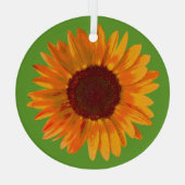 Rustic Sunflower Boerderij House Charm Suncatcher Glas Ornament (Achterkant)