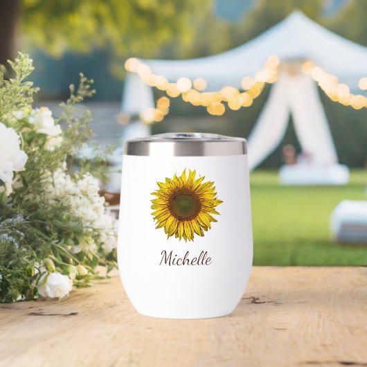 Rustic Sunflower Boho Botanical Personalized (Bruiloft (Gedraaid) )