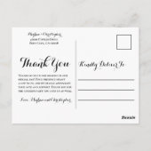 Rustic Sunflower Boho Roos Wedding Bedankt Foto Briefkaart (Achterkant)