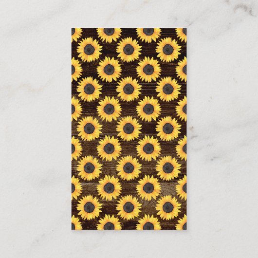 Rustic Sunflower Books Baby neutraal Baby shower e Informatiekaartje (Achterkant)