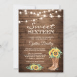 Rustic Sunflower Boots Cowgirl Sweet Sixteen 16 Kaart<br><div class="desc">Rustic Sunflower Boots Cowgirl Sweet Sixteen 16 Uitnodiging Sjabloon. (1) Voor verdere aanpassing, gelieve de "pas verder"verbinding aan en ons ontwerphulpmiddel te gebruiken om deze sjabloon te wijzigen. (2) Als u de voorkeur geeft aan Zelfkleerpapier/matte afwerking, kunt u overwegen het type matte papier te kiezen. (3) Neem contact met me...</div>