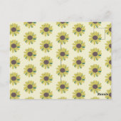 Rustic Sunflower Border Greenery Vrijgezellenfeest Briefkaart (Achterkant)