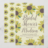 Rustic Sunflower Border Greenery Vrijgezellenfeest Kaart (Voorkant / Achterkant)